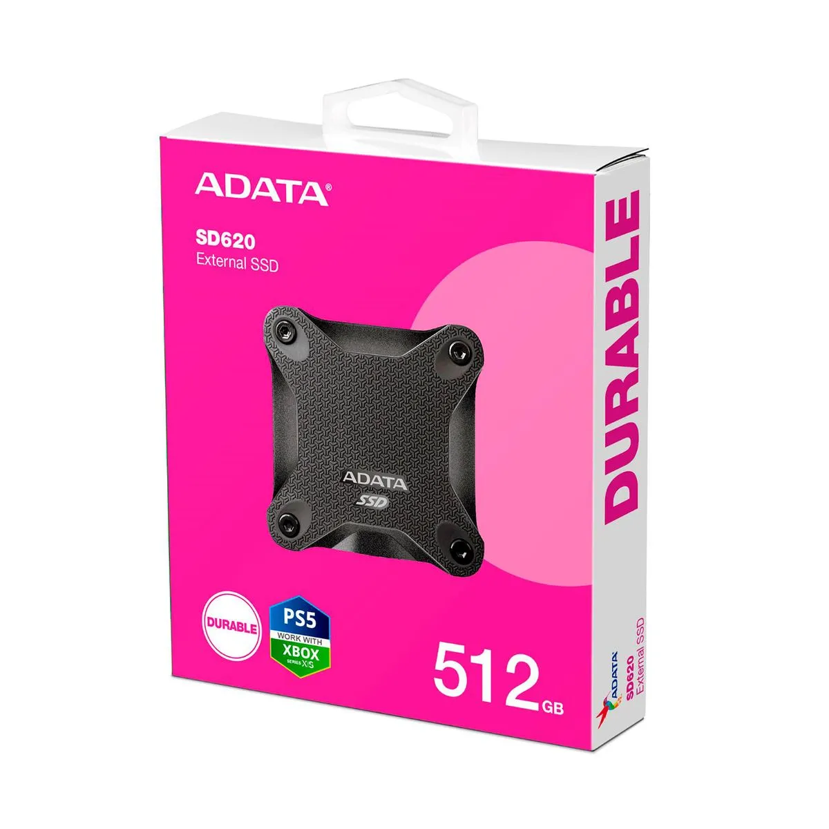 Disco De Estado Solido Externo Adata SD620 - 512GB - Antigolpes - USB 3,2 - Negro miniatura 4