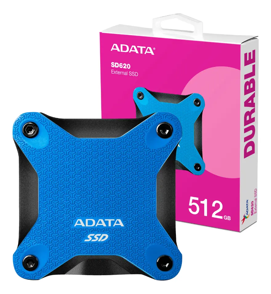 Disco De Estado Solido Externo Adata SD620 - 512GB - Antigolpes - USB 3,2 - Azul miniatura 4