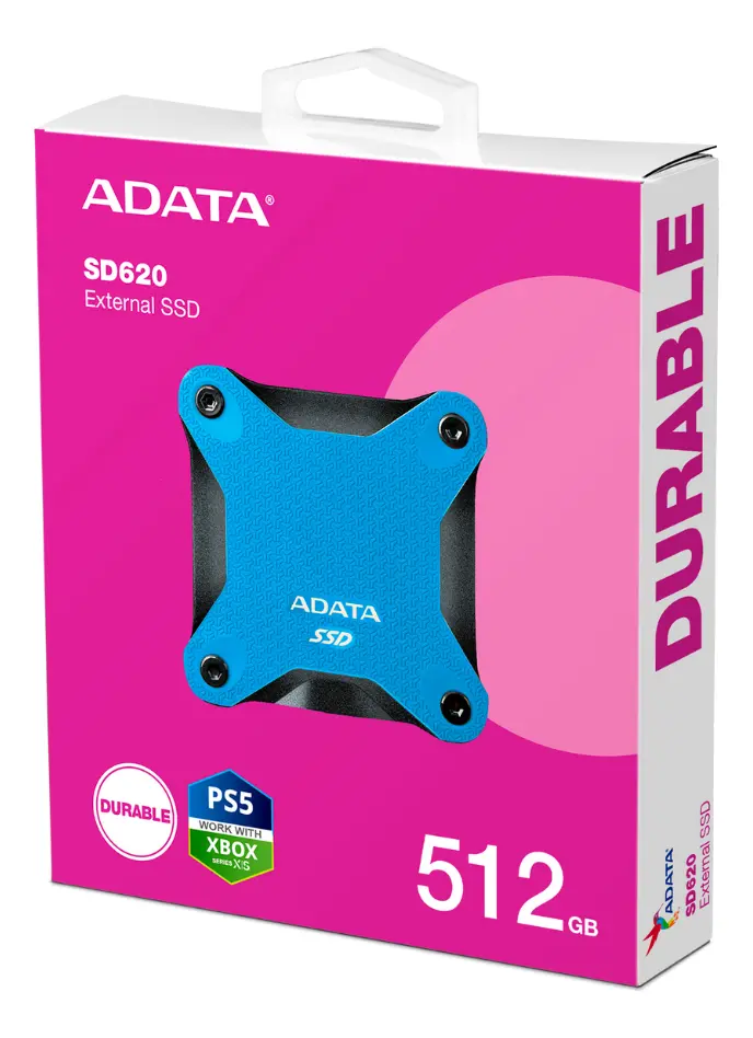 Disco De Estado Solido Externo Adata SD620 - 512GB - Antigolpes - USB 3,2 - Azul miniatura 5