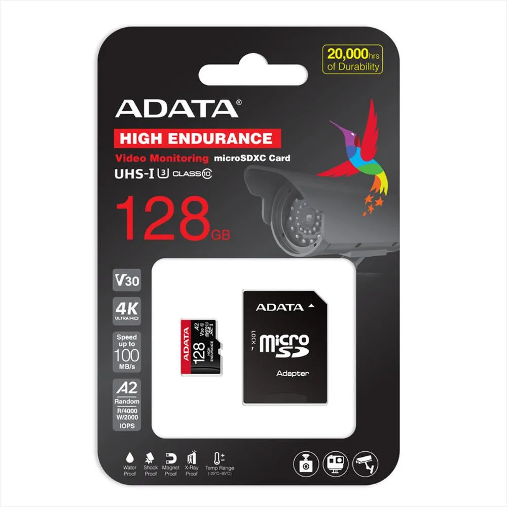 Memoria Micro Sd Adata 128GB Clase 10 - V30S -100MBS/85MBS