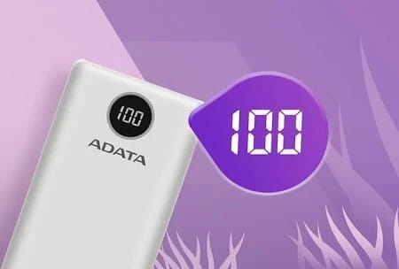Power Bank Adata P10000QCD - Carga Rapida - 10000MAH - 2 Puertos USB - 1 Tipo C - Pantalla Indicadora De Carga - Blanca miniatura 5