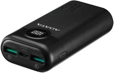 Power Bank Adata P10000QCD - Carga Rapida - 10000MAH - 2 Puertos USB - 1 Tipo C - Pantalla Indicadora De Carga - Negro miniatura 2