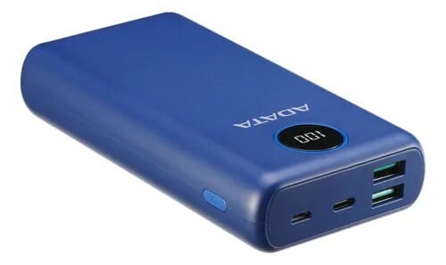 Power Bank Adata P20000QCD - Carga Rapida - 20000MAH - 2 Puertos USB - 1 Tipo C - Pantalla Indicadora De Carga - Azul miniatura 2