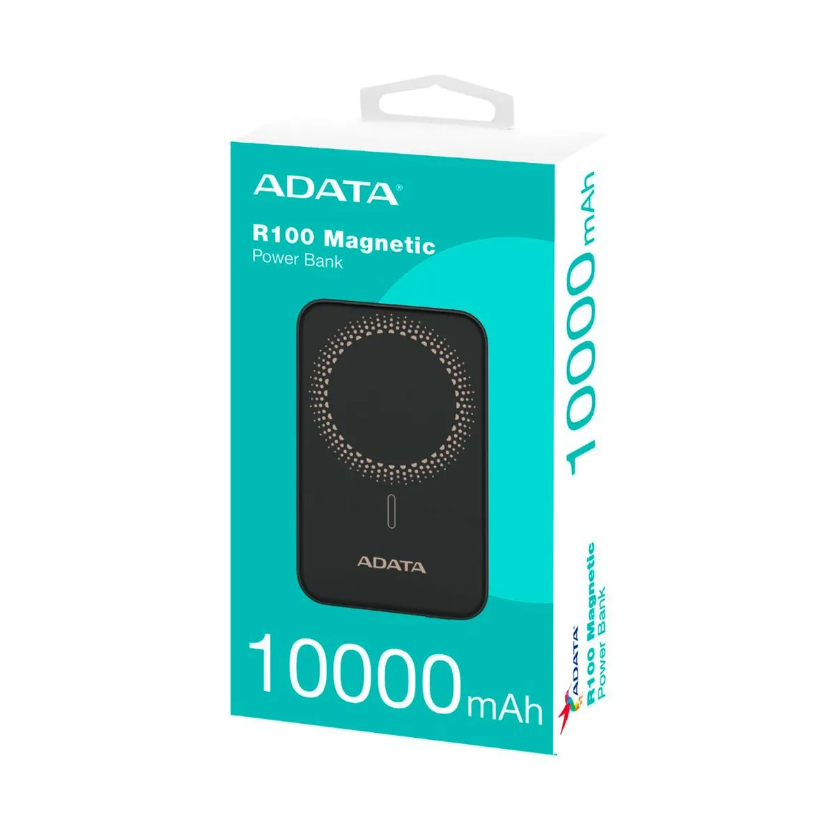 Power Bank Adata R0100 - Carga Rapida - 10000MAH Carga Inalambrica Magnetica - Con Soporte Plegable - Negra