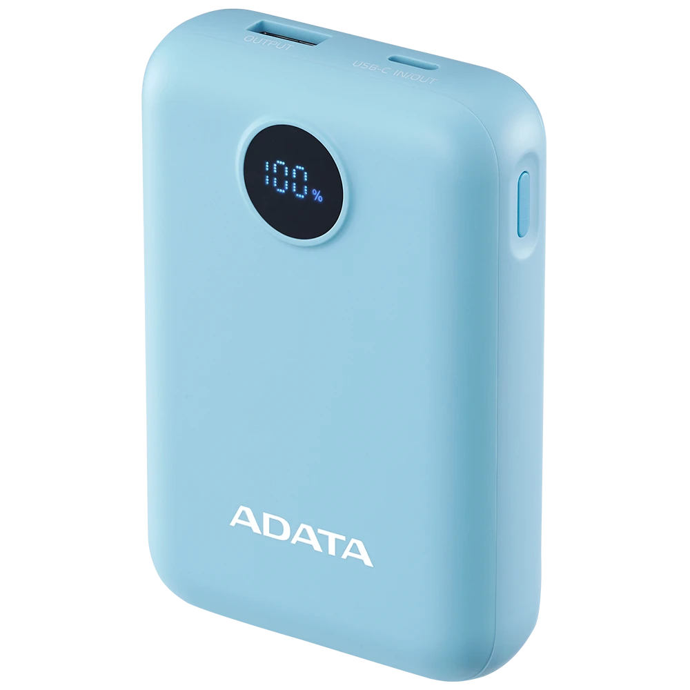 Power Bank Adata C100 - Carga Rapida - 10000MAH - 2 Puertos USB - 1 Tipo C - Azul miniatura 3
