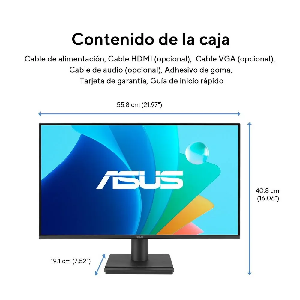 Monitor Asus 24" VA249HG - FHD - IPS HDMI - VGA - 120HZ - 1MS - Eye Care miniatura 5