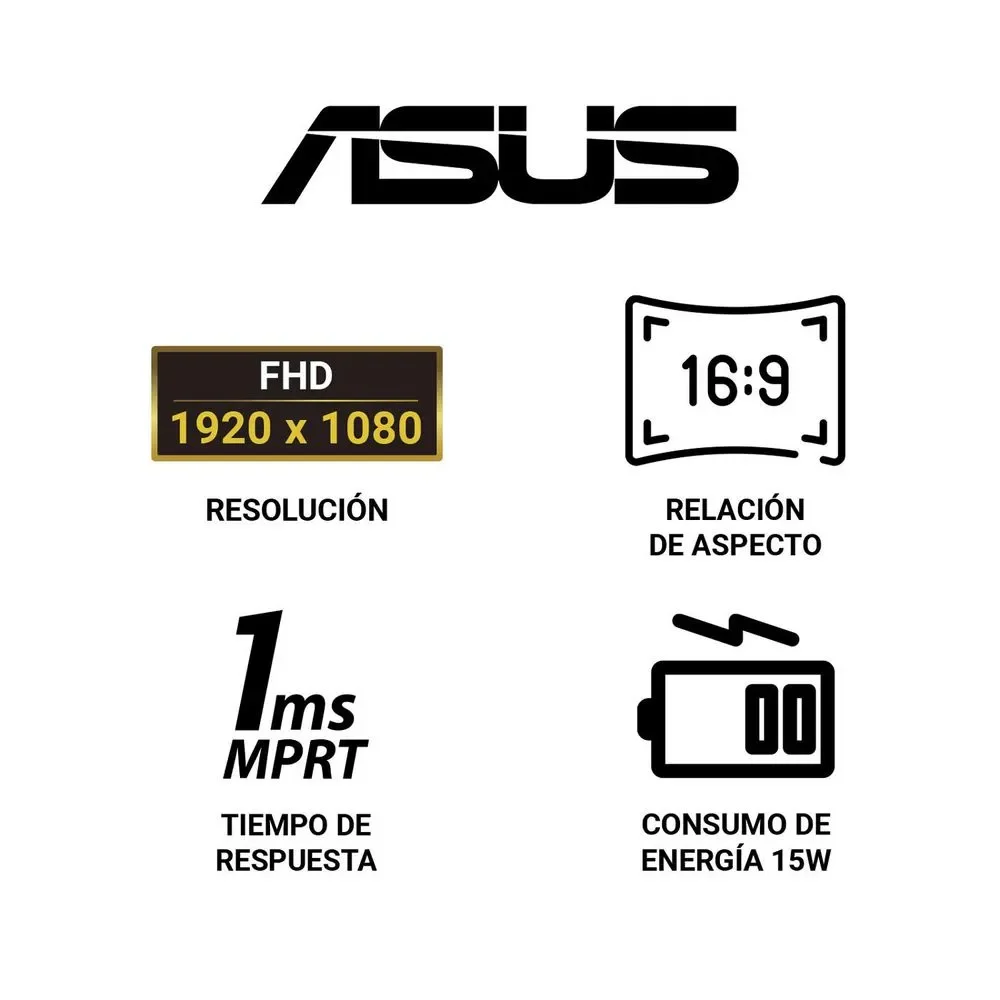 Monitor Asus 24" VA249HG - FHD - IPS HDMI - VGA - 120HZ - 1MS - Eye Care miniatura 6
