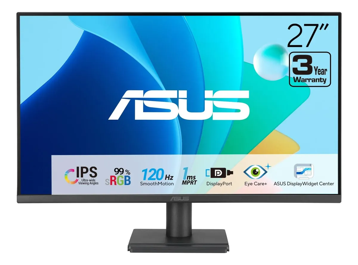 Monitor Asus 27" VA279HG - FHD - IPS HDMI - VGA - 120HZ - 1MS - Eye Care