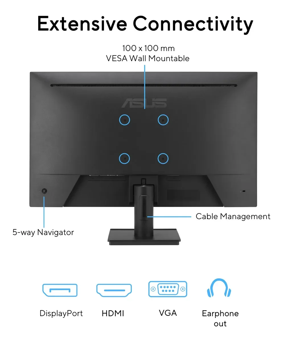 Monitor Asus 27" VA279HG - FHD - IPS HDMI - VGA - 120HZ - 1MS - Eye Care miniatura 3