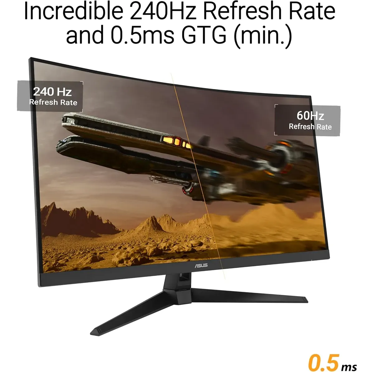 Monitor Asus TUF Gaming 32" Curvo VG32VQM5B - FHD - HDMI - Display Port - Tasa De Refresco 250HZ - 0,5MS - Altavoz 2W X 2