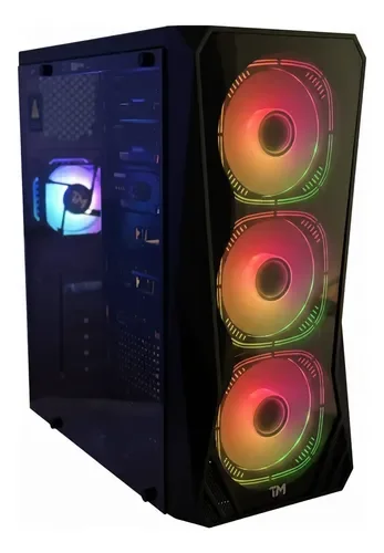 Amd Ryzen 5 5600G-CAJA ATX Gamer Con 3 Ventiladores-board Asus Prime A520M-K - 16GB DDR4 -512GB Ssd-linux + Monitor 24" + Teclado Mouse miniatura 3