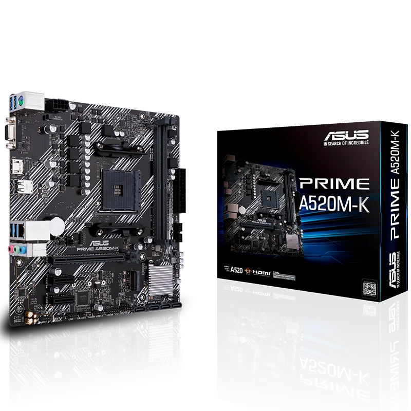 Amd Ryzen 7 5700G - Caja ATX Gamer Con 3 Ventiladores - Board Asus Prime A520M-K - 16GB DDR4 - 512GB SSD - Linux +monitor 24" +teclado Mouse miniatura 4
