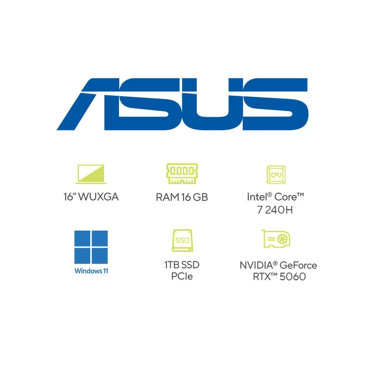 Asus V3607VM-RP011 - Intel Core 7 240H - 16GB DDR5 - 1 Tera SSD - Pantalla 16" WUXGA - No DVD - HDMI - Geforce RTX 5060 8GB GDDR6 - Freedos - Gray miniatura 7