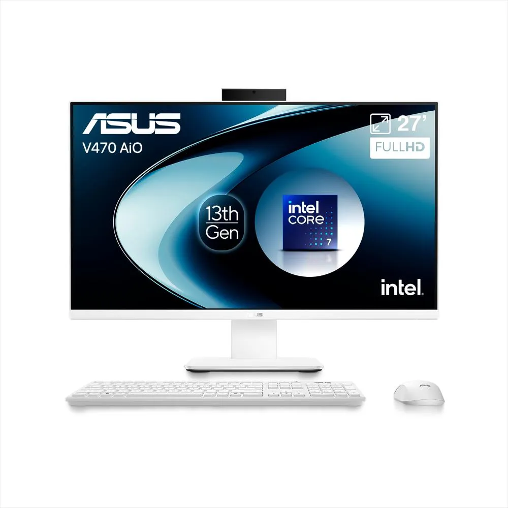 AIO Asus V470VAK-WPE2530 - Intel Core 5 210H - 16GB DDR5 - 512GB SSD - Pantalla 27" FHD - No DVD - HDMI - RJ45 - Freedos - Blanco