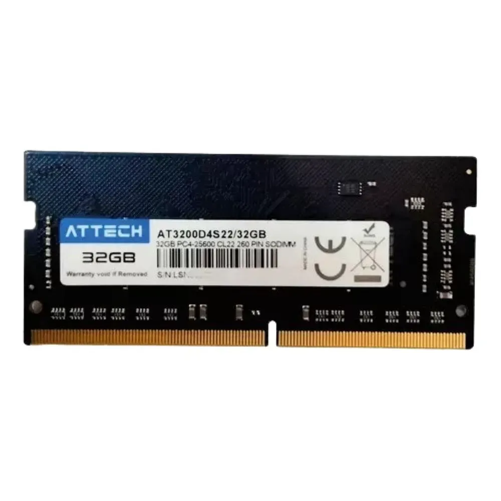 Memoria RAM Attech 32GB DDR4 3200MHZ Para Portatil