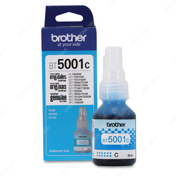 Tinta Brother BT5001C Cyan - 48,8ML - Compatible Con T520W - T720W - T920W