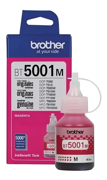 Tinta Brother BT5001M Magenta - 48,8ML - Compatible Con T520W - T720W - T920W