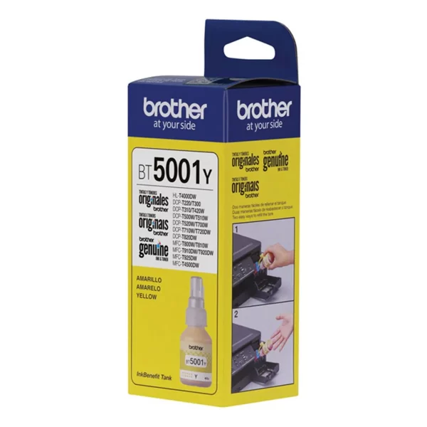 Tinta Brother BT5001Y Yellow - 48,8ML - Compatible Con T520W - T720W - T920W miniatura 3