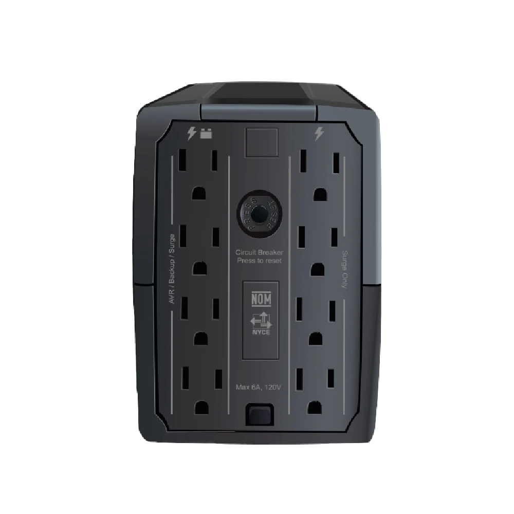UPS CDP R-UPR1008 - 1000VA - 400W - 8 Salidas (4 Reguladas Con Respaldo + 4 Con Supresion De Picos) miniatura 3