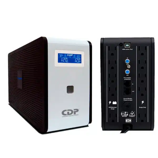 UPS CDP R-SMART1010- 1000VA (1KVA) - 500W - 10 Salidas (5 Respaldo De Bateria + 5 Con Supresion De Picos) - Con Display Y Monitoreo Basico