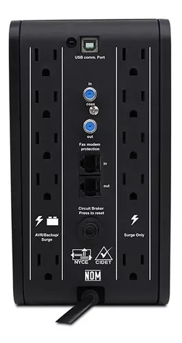 UPS CDP R-SMART1010- 1000VA (1KVA) - 500W - 10 Salidas (5 Respaldo De Bateria + 5 Con Supresion De Picos) - Con Display Y Monitoreo Basico miniatura 4