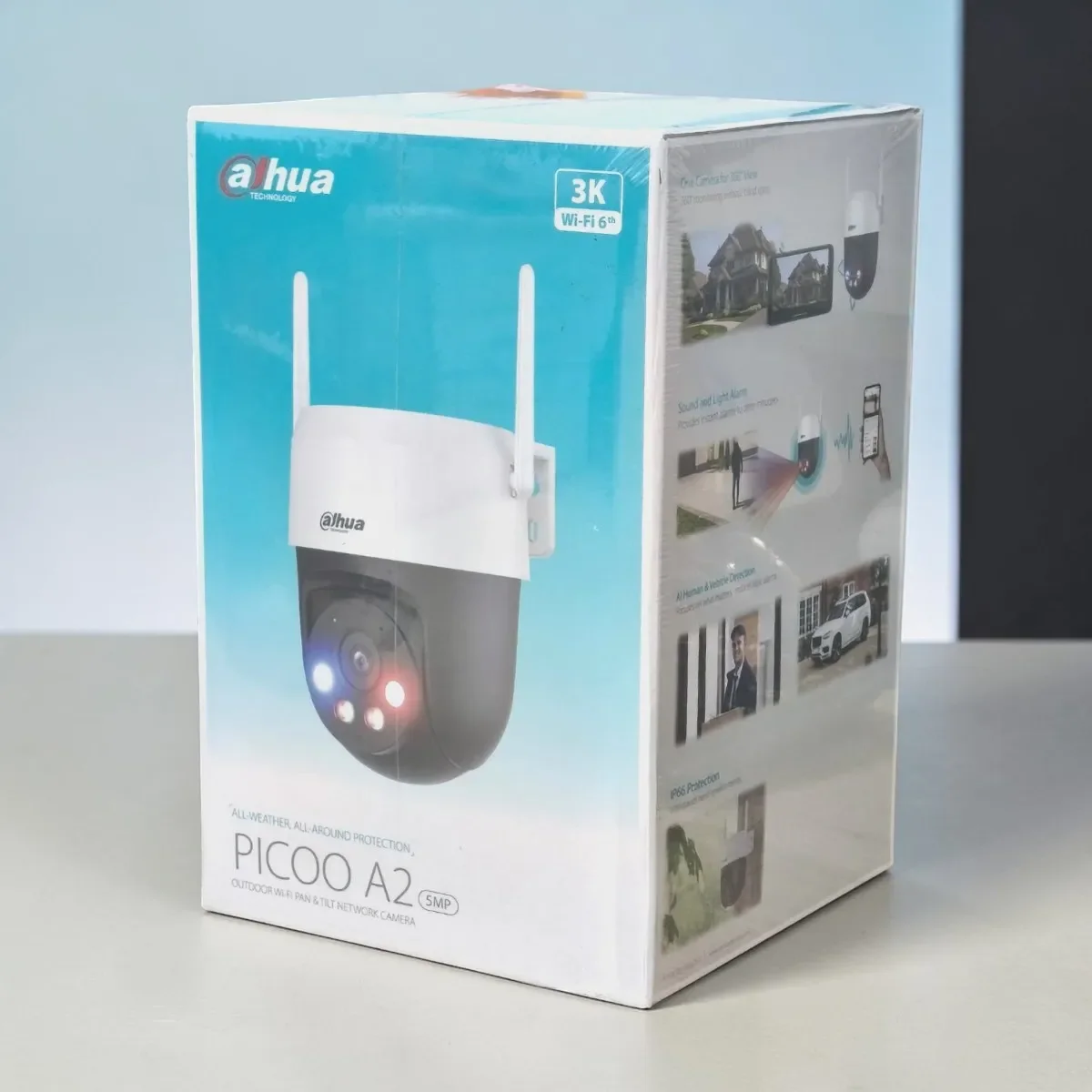 Dahua DH-H5A - 5MP 3K - Vista 360 - Incluye Microfono Y Altavoz - Almacena Hasta 256GB Micro Sd -deteccion AI Humana Y Mascotas - WIFI 6 - RJ45 miniatura 3