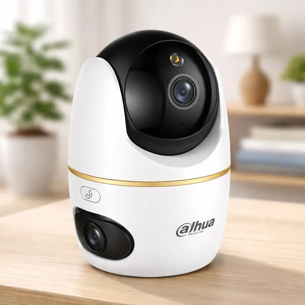 Dahua DH-P3AS- Para Exterior - 3MP 2K - Vista 360 - Inc Microfono Y Altavoz - Hasta 256GB En Micro Sd - Deteccion AI Humana - WIFI 6 - RJ45 miniatura 2
