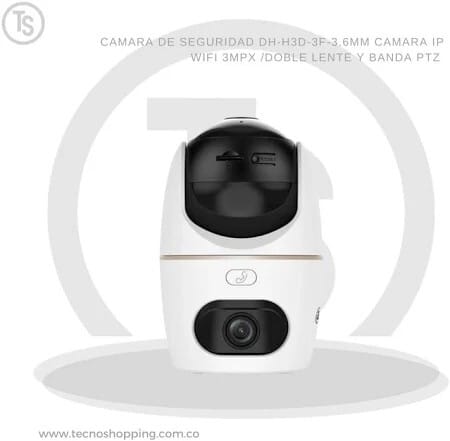 Dahua DH-P5D - Para Exterior - Doble Lente - 5MP 2K - Vista 360 - Microfono Y Altavoz - Hasta 256GB En Micro Sd - Deteccion AI - WIFI 6 - RJ45