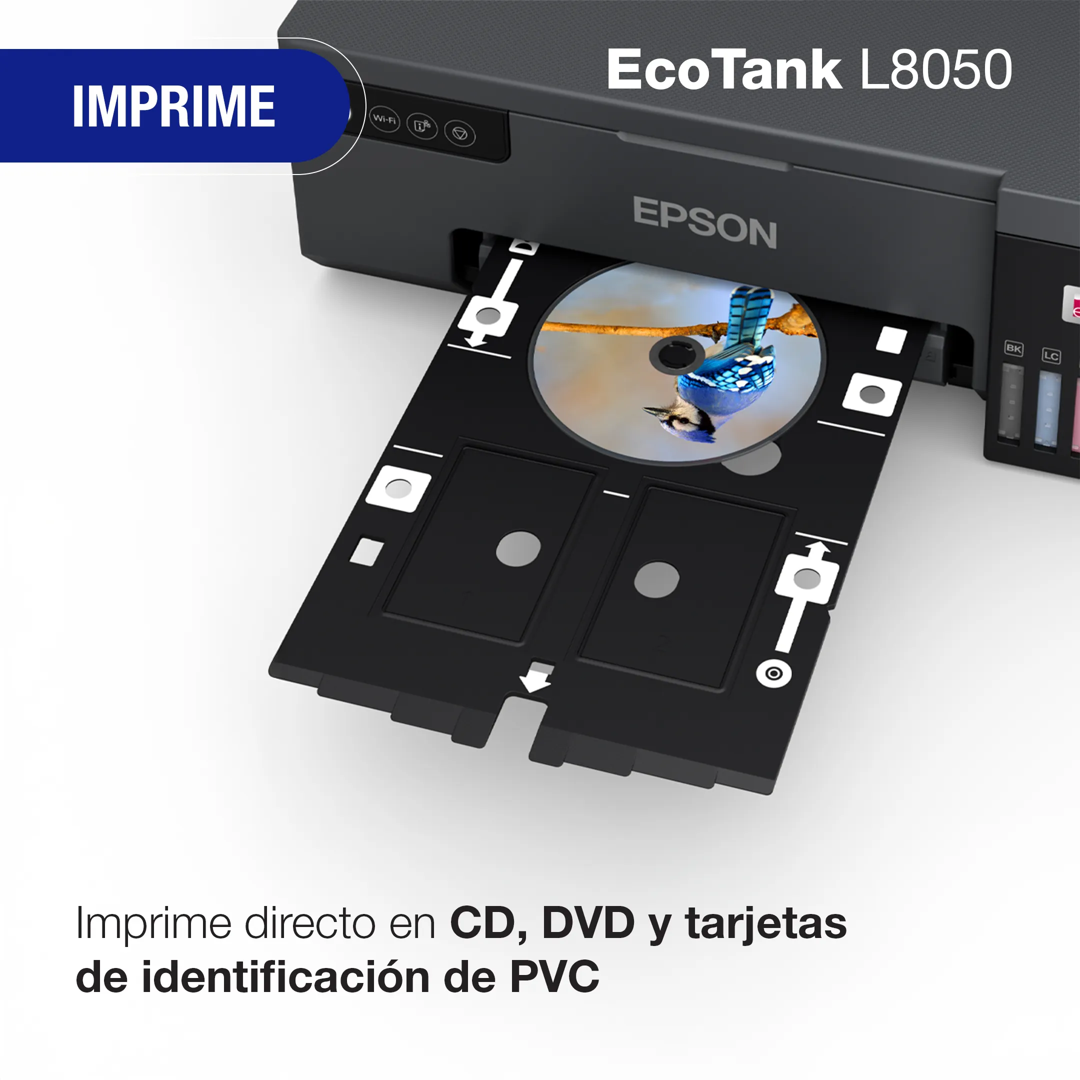 Impresora Epson L8050 - Fotografica - Recarga Continua - WIFI - Imprime Sobre Cd miniatura 2