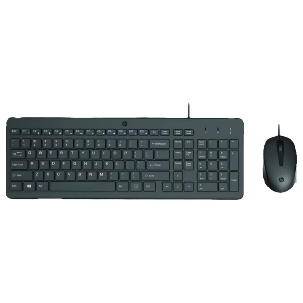 Combo Teclado Y Mouse HP 150 - Alambrico - Negro - USB - 240J7AA#ABM