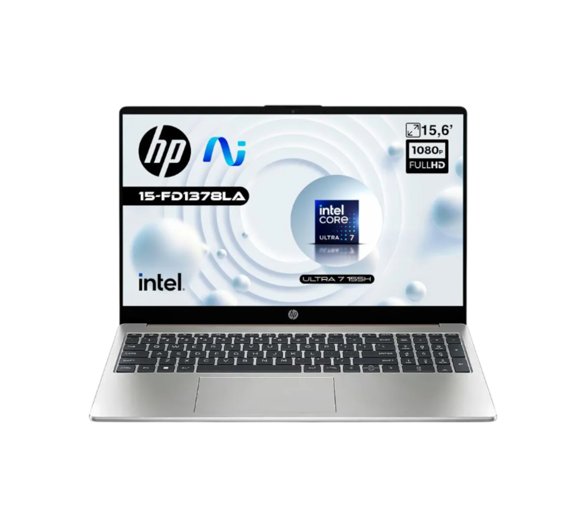 HP 15-FD1378LA - Intel Core Ultra 7 155H - 24 DDR5 - 512GB SSD - Pantalla 15,6" FHD - No DVD - HDMI - Freedos ( D2LS9LA#ABM )