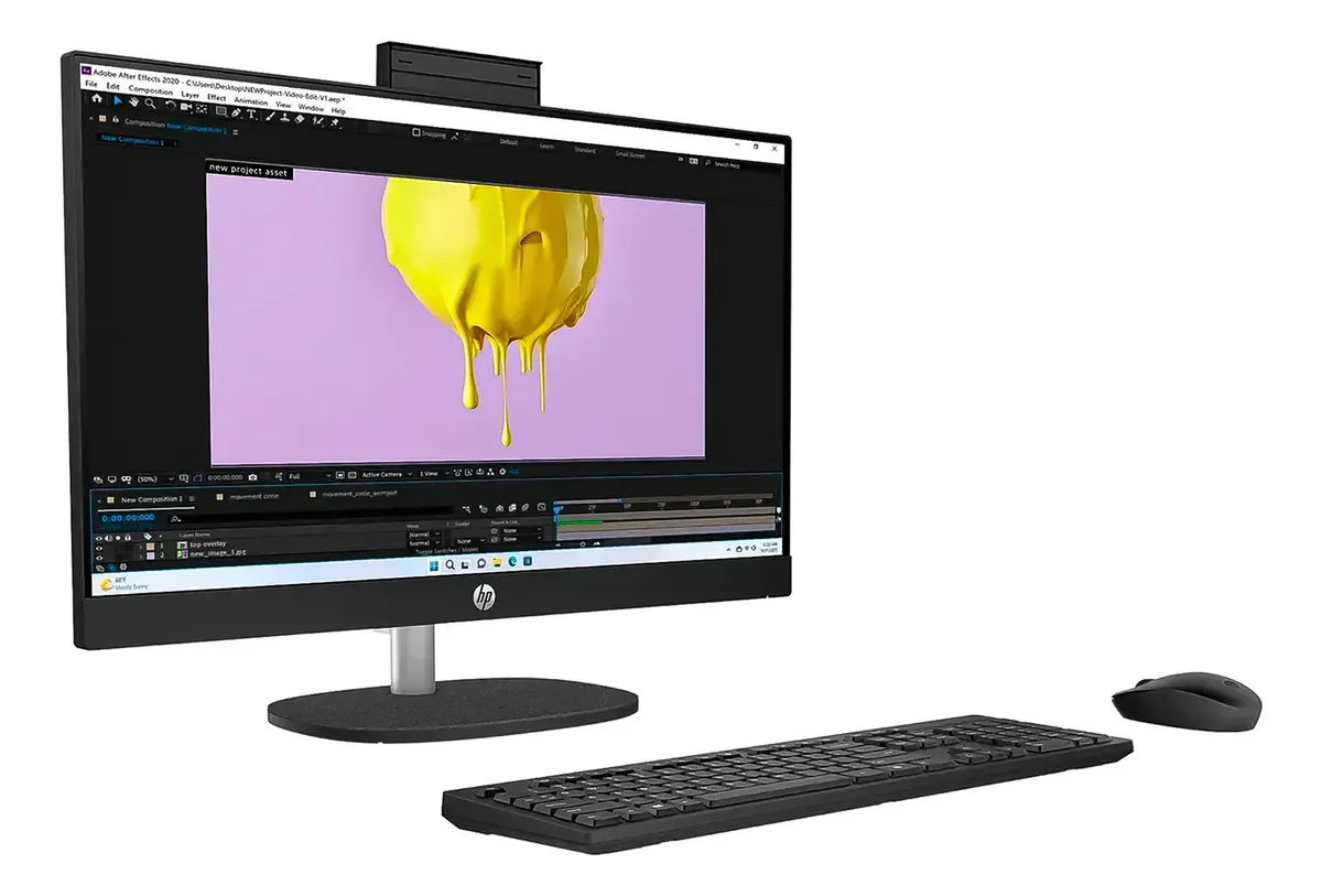 AIO HP 24-CR0351LA - Intel Core I5 1334U - 8GB DDR4 - 512GB SSD - Pantalla 23,8" FHD - No DVD - HDMI - Freedos - Negro ( C34JTLA#ABM ) miniatura 3