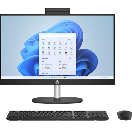 AIO HP 24-CR0253LA - Amd Ryzen 5 7520U - 8GB LPDDR5 - 512GB SSD - Pantalla 23,8" - No DVD - HDMI - RJ45 - Freedos - Negro ( BM7X4LA#ABM )