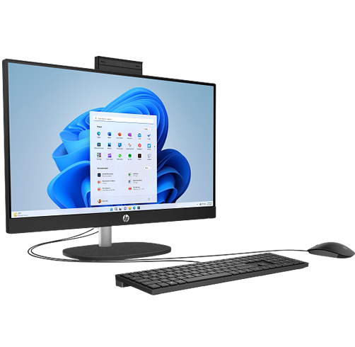 AIO HP 24-CR0253LA - Amd Ryzen 5 7520U - 8GB LPDDR5 - 512GB SSD - Pantalla 23,8" - No DVD - HDMI - RJ45 - Freedos - Negro ( BM7X4LA#ABM ) miniatura 2