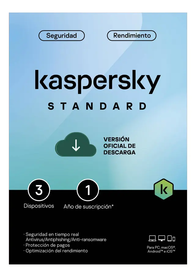 Licencia Kaspersky Standar 3 Usuarios (12 Meses)