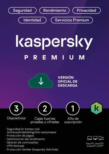 Licencia Kaspersky Plus 3 Usuarios (12 Meses)