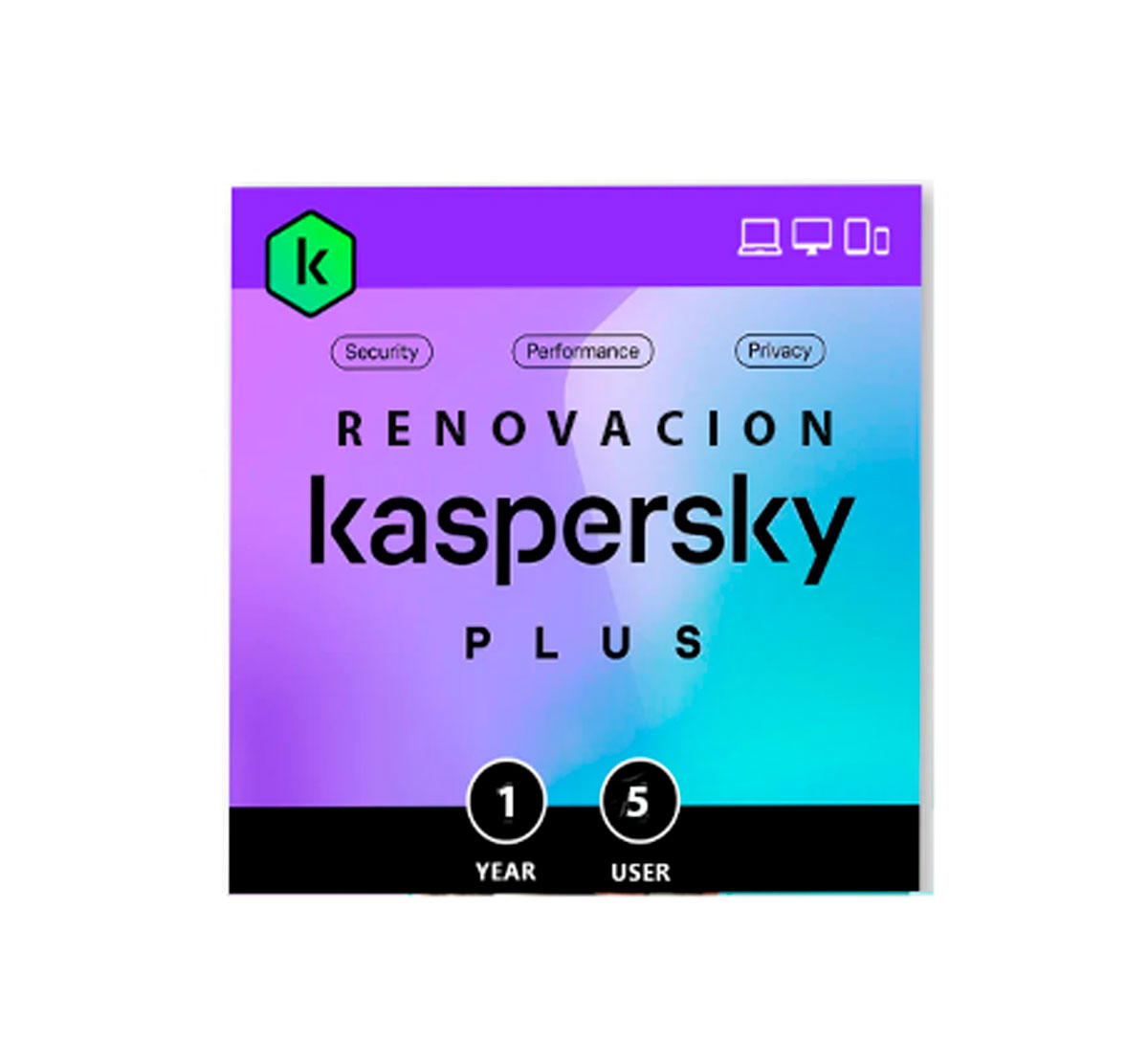 Renovacion Licencia Kaspersky Plus 5 Usuarios (12 Meses)