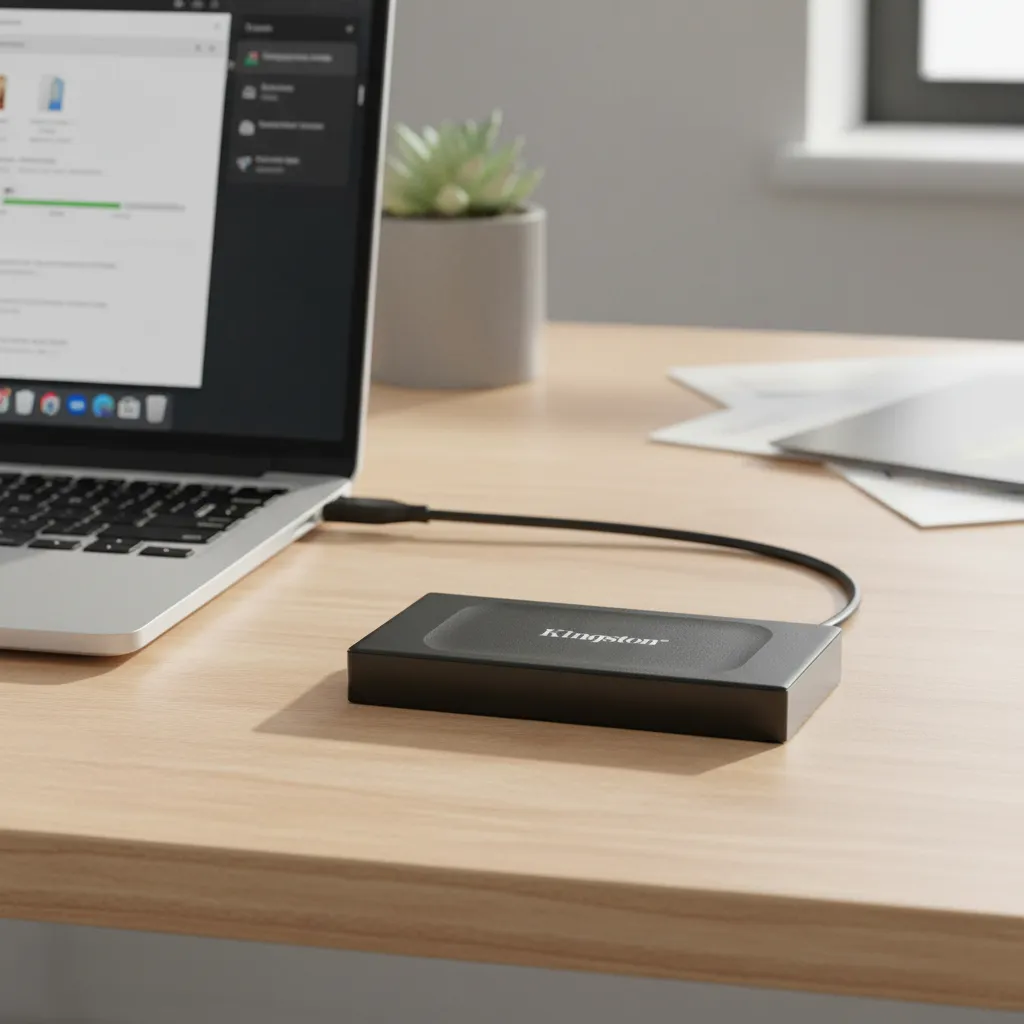 Disco De Estado Solido Externo Kingston XS1000 - 1 Tera - USB 3,2 - Negro miniatura 2