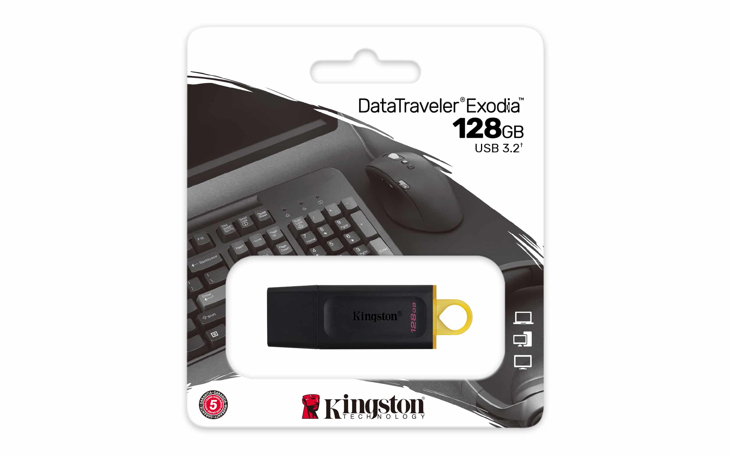 Memoria USB Kingston Datatraveler 3.2 DTX Exodia- 128GB - Negra