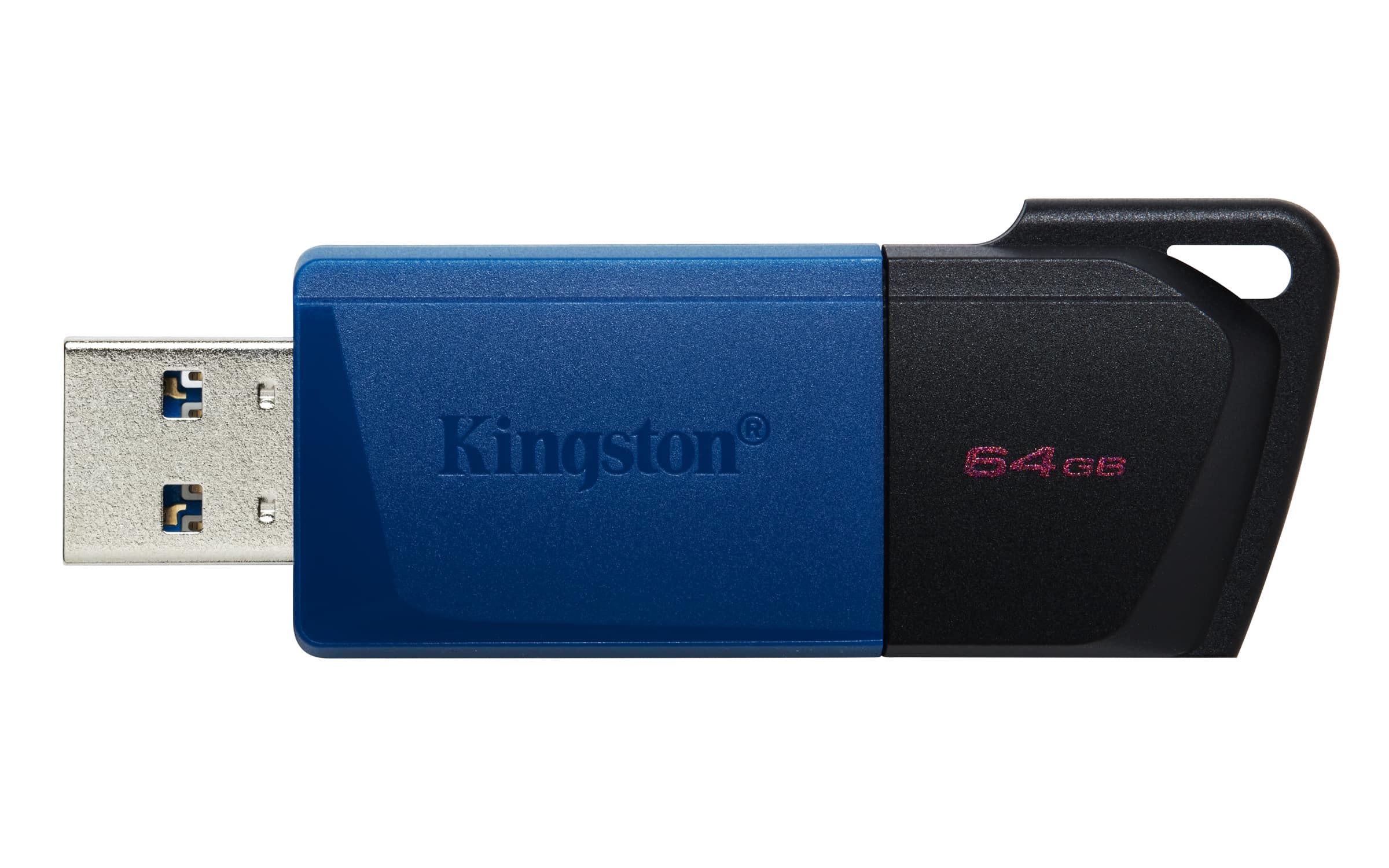 Memoria USB Kingston Datatraveler 3.2 DTX Exodia M - 64GB - Retractil - Negra Con Azul