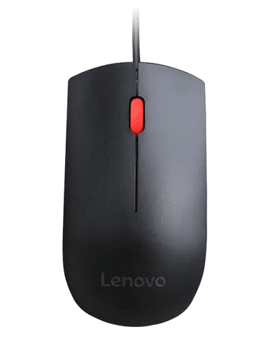 Mouse Lenovo Essential - Alambrico - Negro - USB - 4Y50R20863