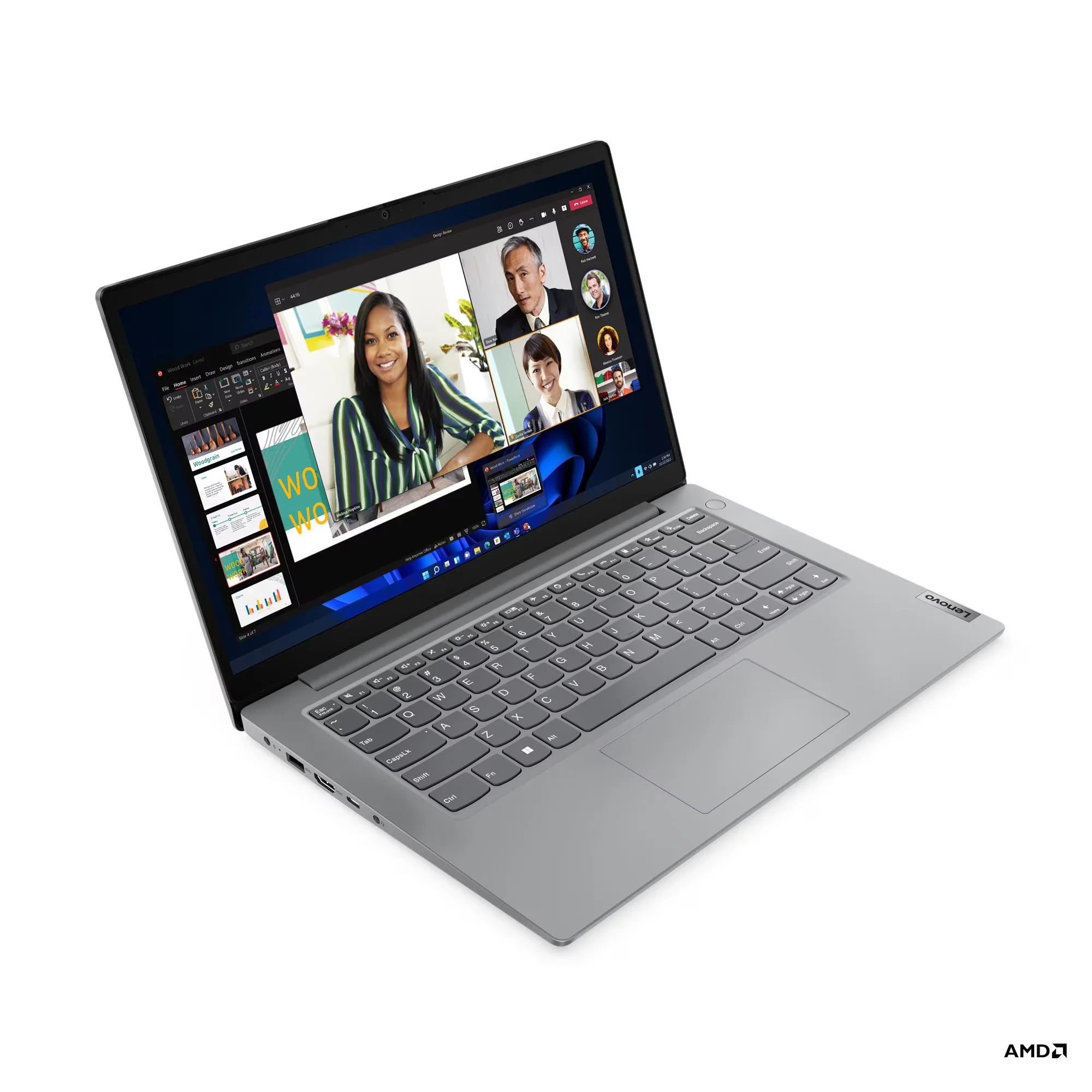 Lenovo V14 G4 Amn - Amd Ryzen 3 7320U - 16GB LPDDR5 - 256GB SSD - Pant 14" FHD - No DVD - HDMI - RJ45 - Freedos - Arctic Grey ( 82YT00TALM )