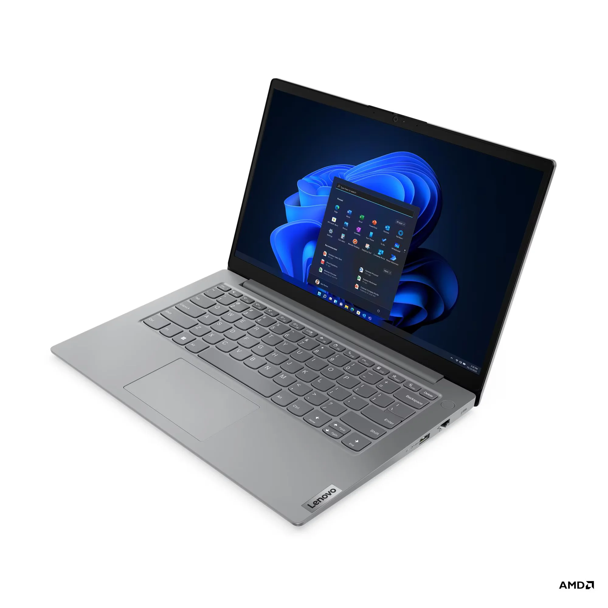 Lenovo V14 G4 Amn - Amd Ryzen 3 7320U - 16GB LPDDR5 - 256GB SSD - Pant 14" FHD - No DVD - HDMI - RJ45 - Freedos - Arctic Grey ( 82YT00TALM ) miniatura 2