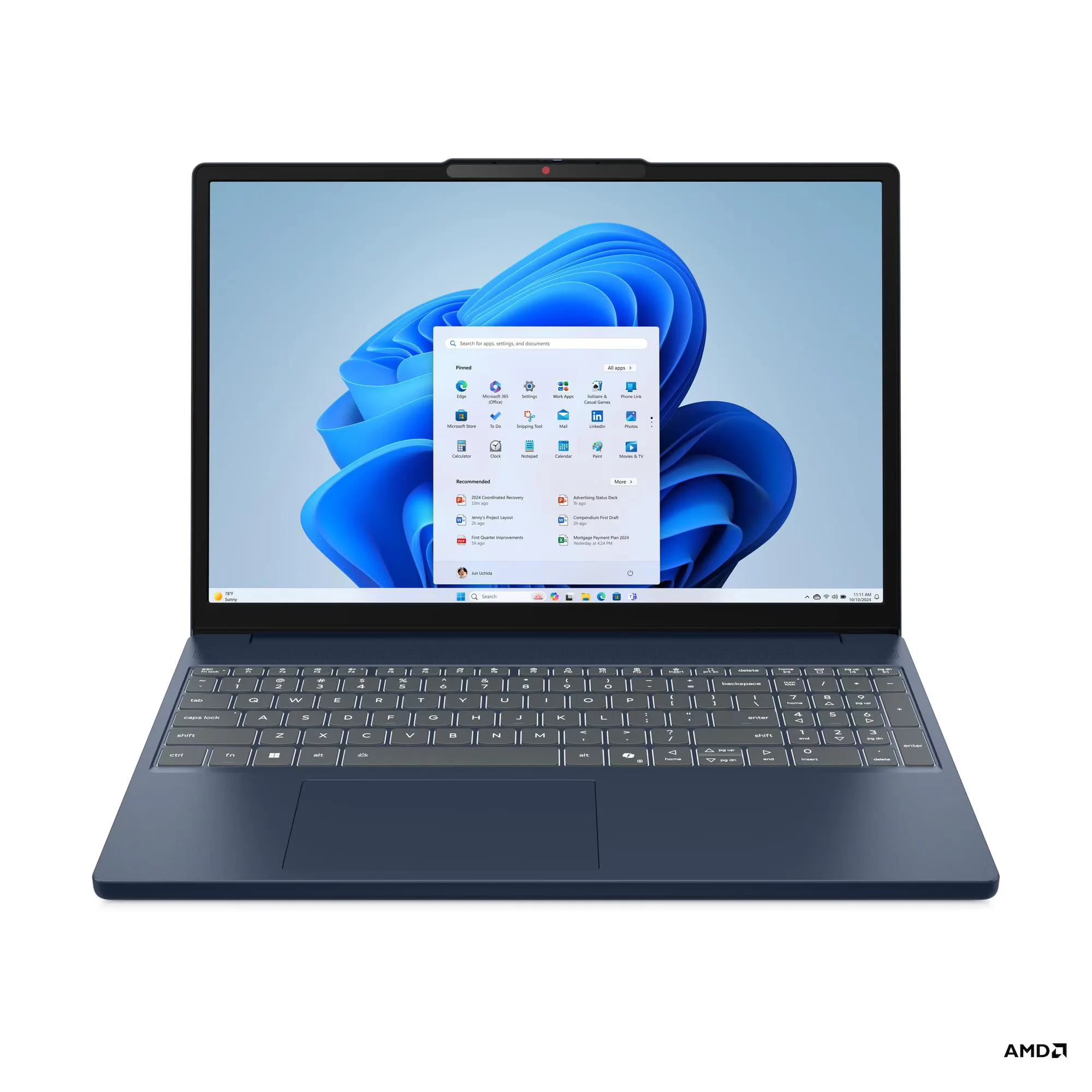 Lenovo Slim 3 15ARP10 - Amd Ryzen 7 7735HS - 24GB DDR5 - 512GB SSD - Pantalla 15,3" WUXGA - No DVD - HDMI - Freedos - Cosmic Blue ( 83K700F6LM ) miniatura 4