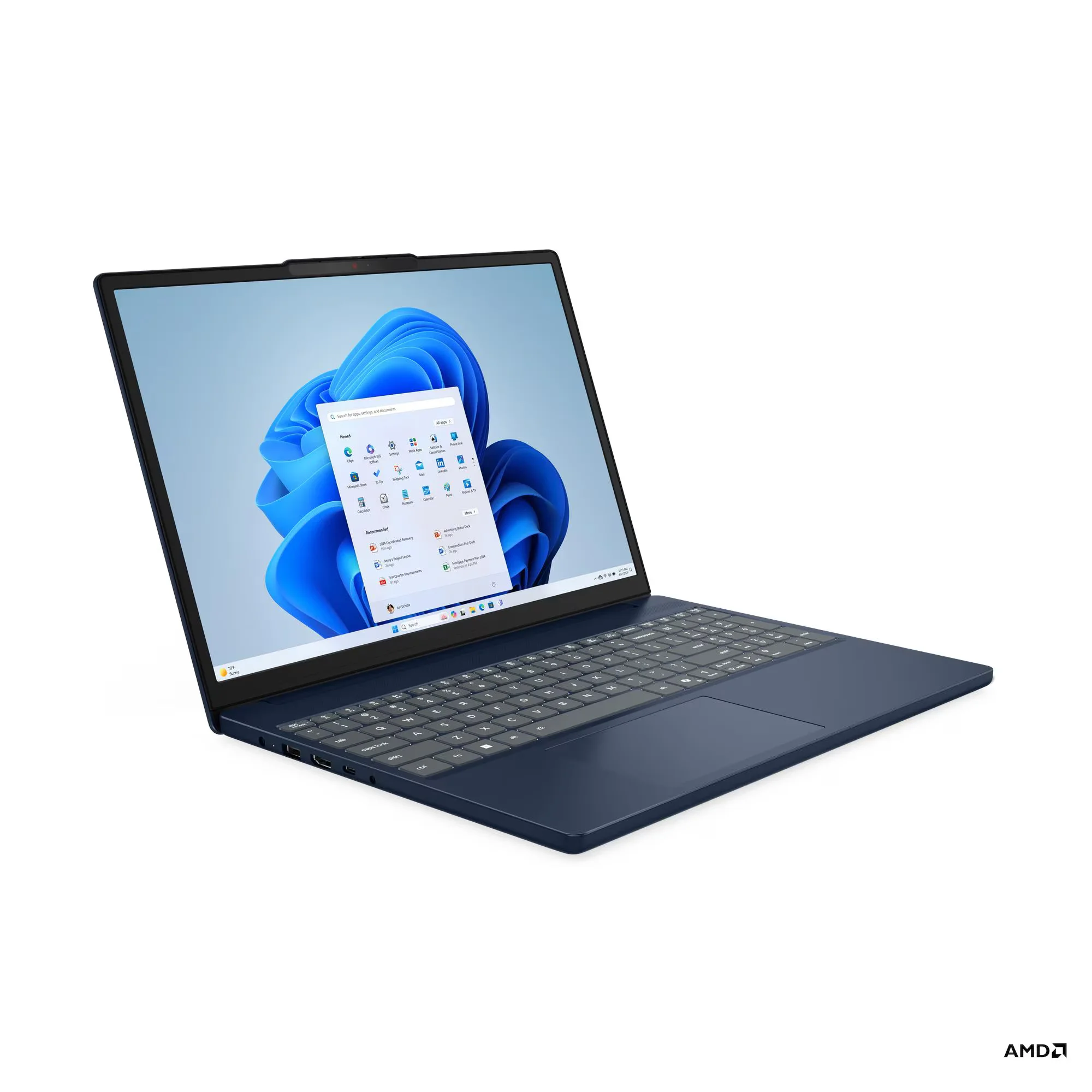 Lenovo Slim 3 15ARP10 - Amd Ryzen 7 7735HS - 24GB DDR5 - 512GB SSD - Pantalla 15,3" WUXGA - No DVD - HDMI - Freedos - Cosmic Blue ( 83K700F6LM ) miniatura 6