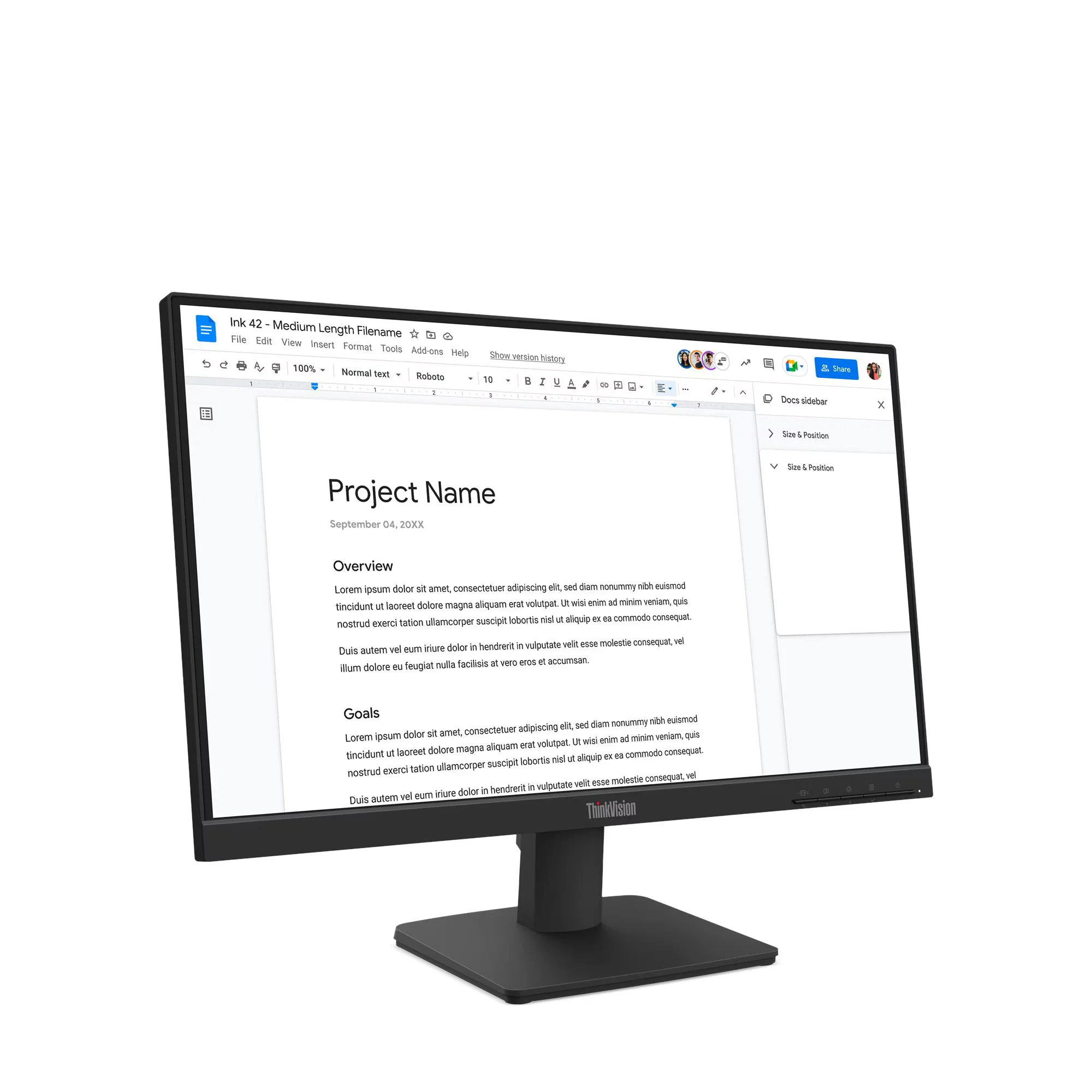 Monitor Lenovo 22" S22-4E - FHD - IPS - HDMI - VGA - 100HZ - 4MS - 64CBKAR6LA