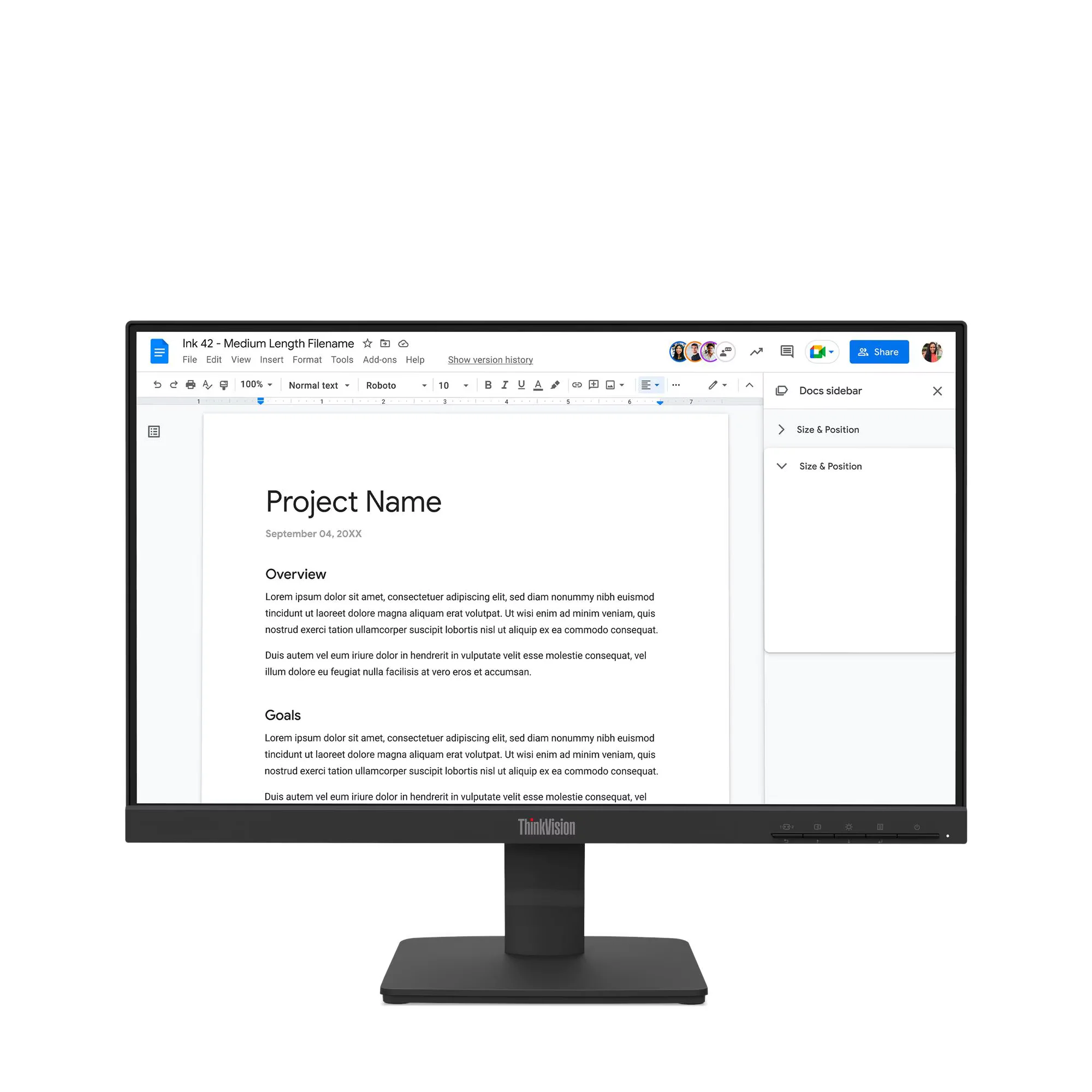 Monitor Lenovo 22" S22-4E - FHD - IPS - HDMI - VGA - 100HZ - 4MS - 64CBKAR6LA miniatura 3