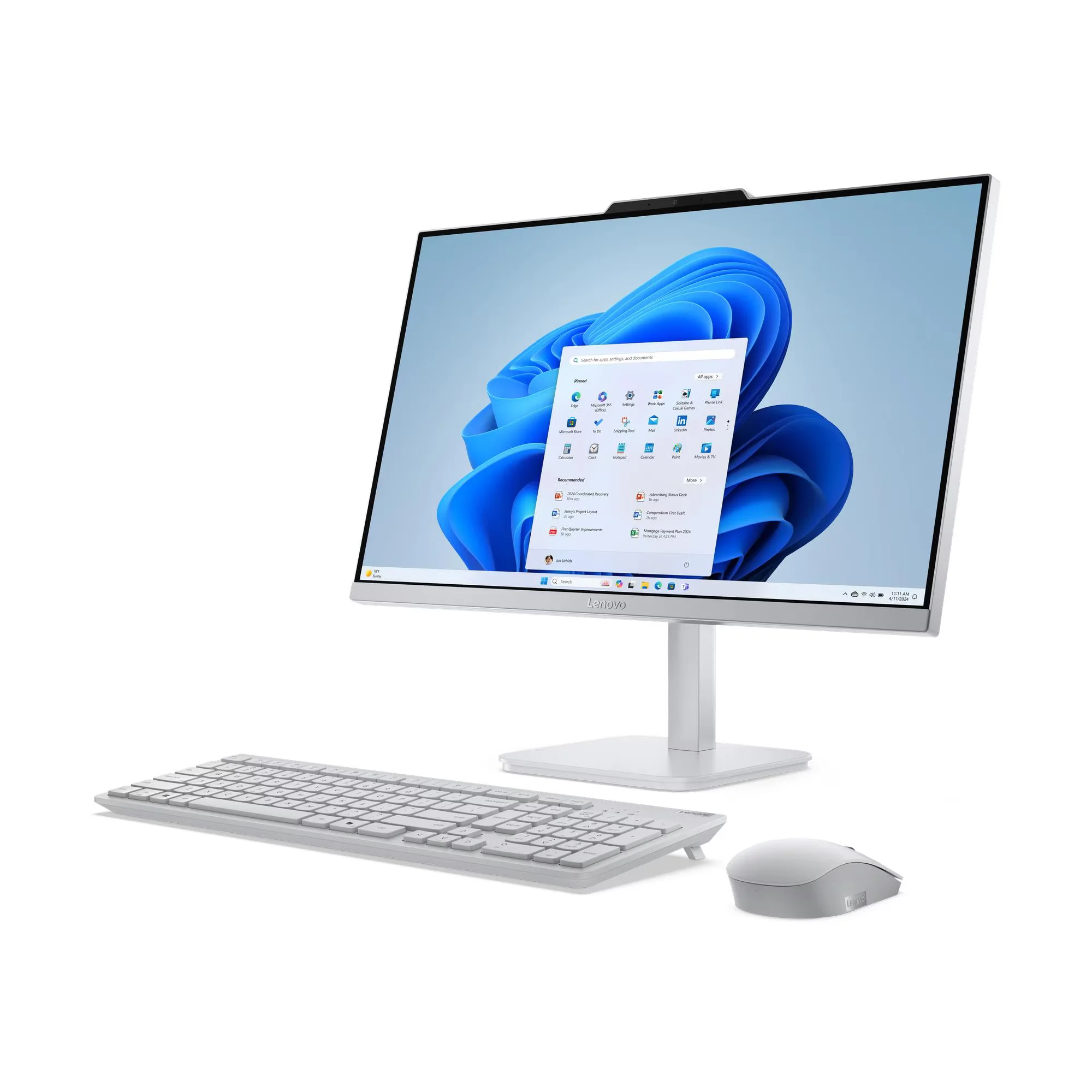 AIO Lenovo A100 - Intel N100 - 8GB DDR4 - 512GB SSD - Pantalla 23,8" FHD - No DVD - HDMI - RJ45 - Freedos - Cloud Grey ( F0J6000CLD ) ( 1 Unidad ) miniatura 3