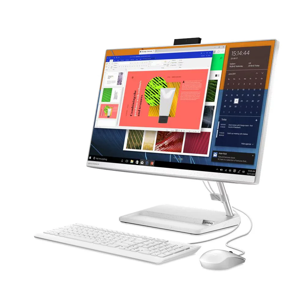 AIO Lenovo 3 24ALC6 - Amd Ryzen 5 7430U - 16GB DDR4 - 512GB SSD - Pantalla 23,8" FHD - No DVD - HDMI - RJ45 - Freedos - Blanco ( F0G1014BLD )