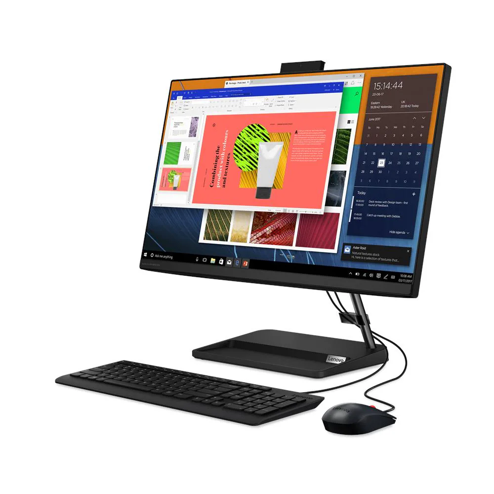 AIO Lenovo 3 24ALC6 - Amd Ryzen 7 7730U - 8GB DDR4 - 512GB SSD - Pantalla 23,8" FHD - No DVD - HDMI - RJ45 - Freedos - Negro ( F0G1010KLD )
